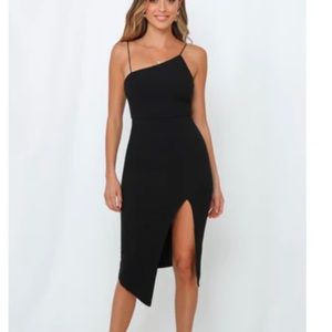 Black dress - Outta Cash Midi Dress Black